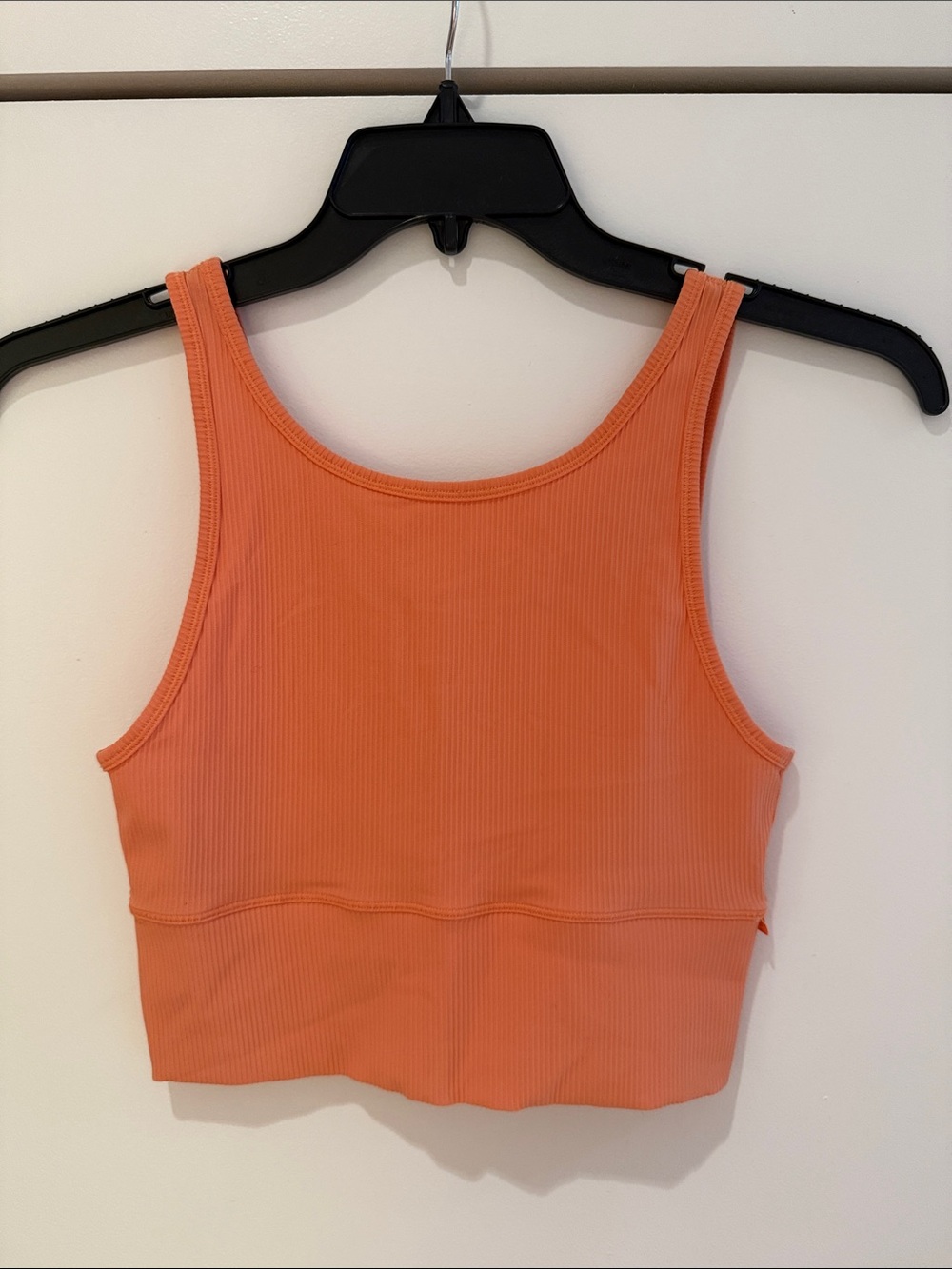 lululemon athletica Orange Ribbed Crop Tank